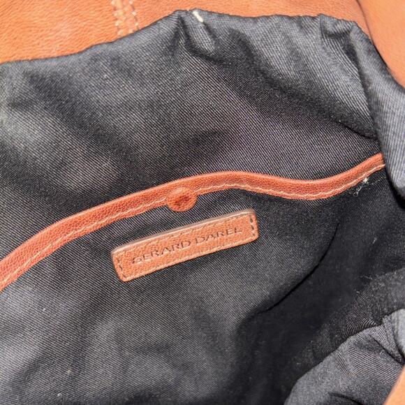 Gerard Darel Emile Leather Drawstring Backpack Brown RARE HTF - Picture 7 of 11